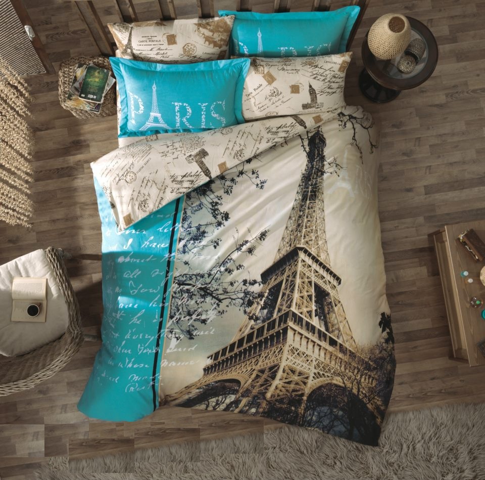 3d Paris Eiffel Tower Single Twin 100 Cotton Duvet Quilt Cover